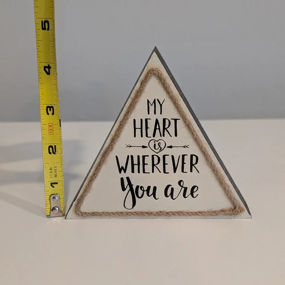 "My Heart is Wherever You Are" Decorative Plaque - Picture 2 of 3
